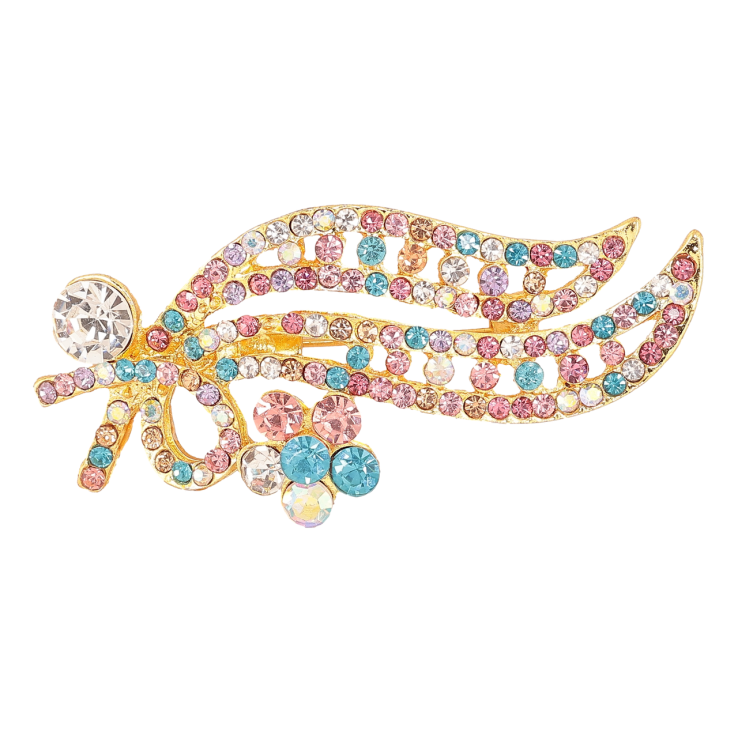 Брошь Веточка с разноцветными стразами фото №24 Брошь Веточка с разноцветными стразами фото №24