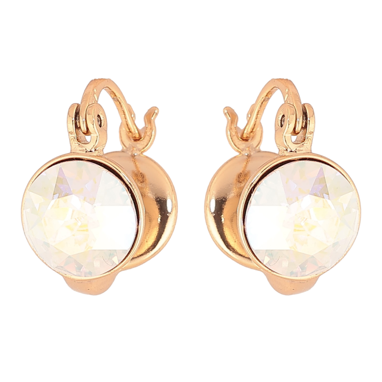 Серьги Xuping цвет 18К с кристаллами Swarovski замок-булавка Кристаллы АВ фото №1