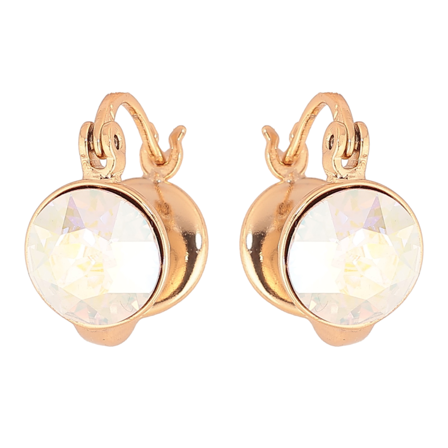 Сережки Xuping колір 18К з кристалами Swarovski замок-шпилька «Кристали АВ» фото №1