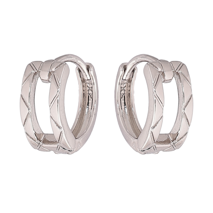 Серьги Xuping Родий колечки Декоративный узор фото №9 Серьги Xuping Родий колечки Декоративный узор фото №9