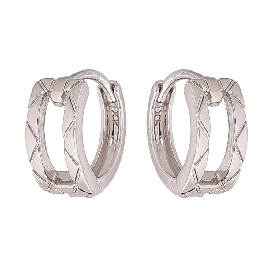 Серьги Xuping Родий колечки Декоративный узор фото №1 Серьги Xuping Родий колечки Декоративный узор фото №1