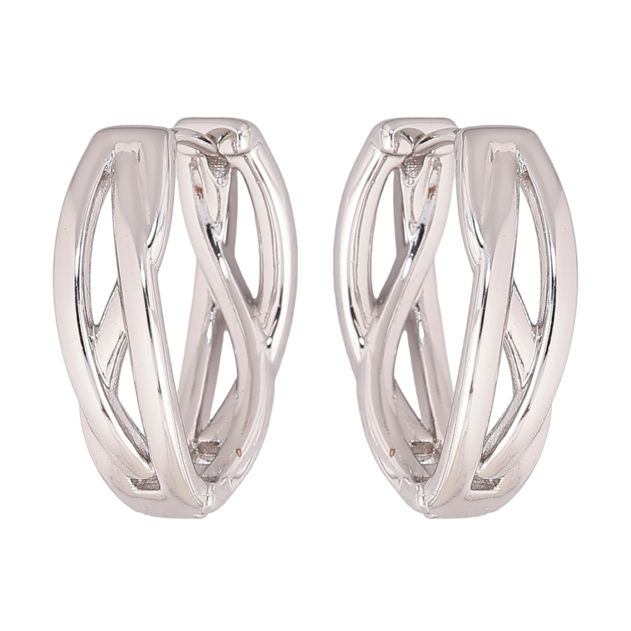 Серьги Xuping Родий колечки Декоративный узор фото №1 Серьги Xuping Родий колечки Декоративный узор фото №1