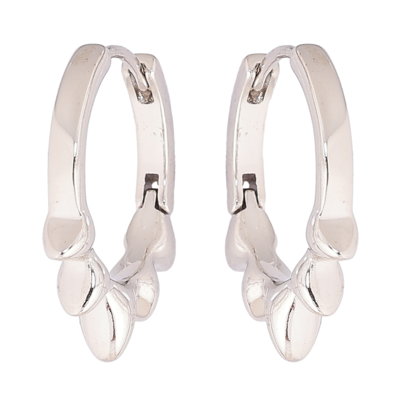 Сережки Xuping Родій колечка «Декоративний візерунок» фото №1 Сережки Xuping Родій колечка «Декоративний візерунок» фото №1