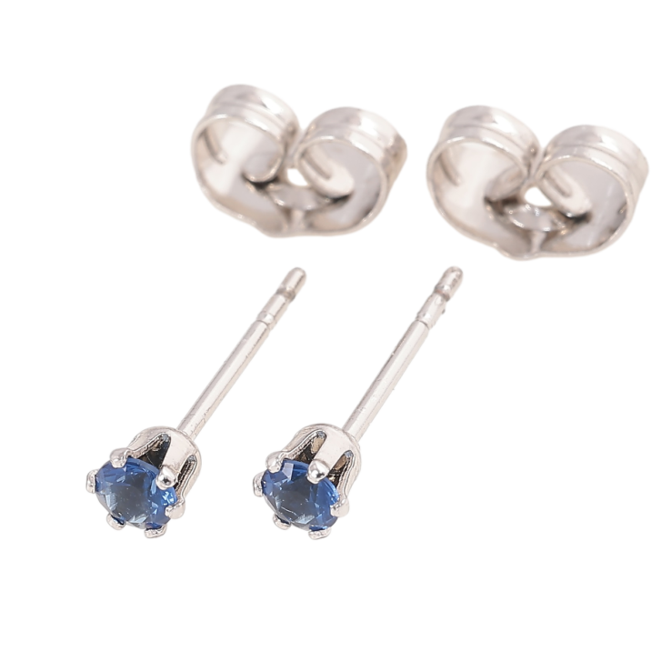 Серьги Xuping Родий пусеты Синие кристаллы в 6-ти крапановой оправе ø 3мм фото №2 Серьги Xuping Родий пусеты Синие кристаллы в 6-ти крапановой оправе ø 3мм фото №2