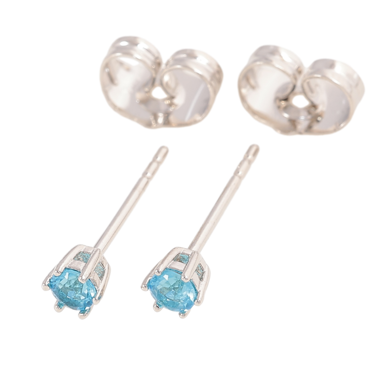 Серьги Xuping Родий пусеты Голубые кристаллы в 6-ти крапановой оправе ø 3мм фото №12 Серьги Xuping Родий пусеты Голубые кристаллы в 6-ти крапановой оправе ø 3мм фото №12