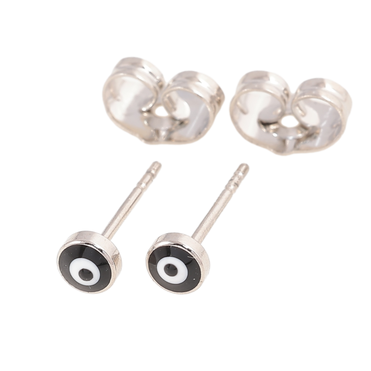 Серьги Xuping Родий пусеты Оберег Глаз Фатимы ø 4мм фото №8 Серьги Xuping Родий пусеты Оберег Глаз Фатимы ø 4мм фото №8