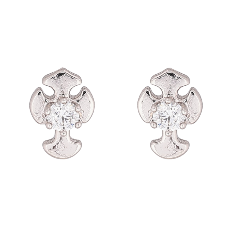 Сережки Xuping Родій пусети «Мініатюрні Хрестики з кристалами» фото №1 Сережки Xuping Родій пусети «Мініатюрні Хрестики з кристалами» фото №1