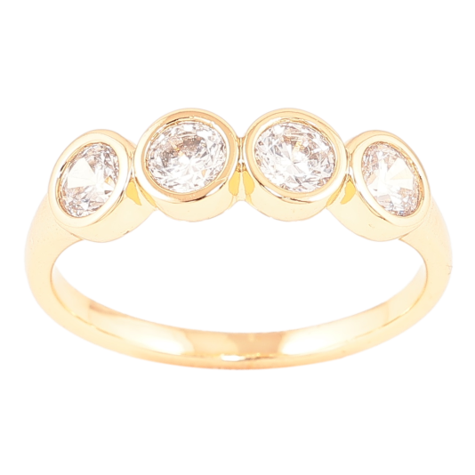 Кольцо Xuping Позолота 18K Четыре кристалла фото №1 Кольцо Xuping Позолота 18K Четыре кристалла фото №1
