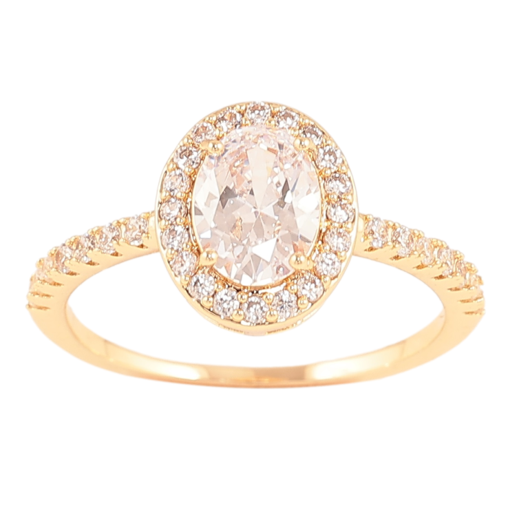 Каблучка Xuping Позолота 18K «Кришталевий блиск» фото №23