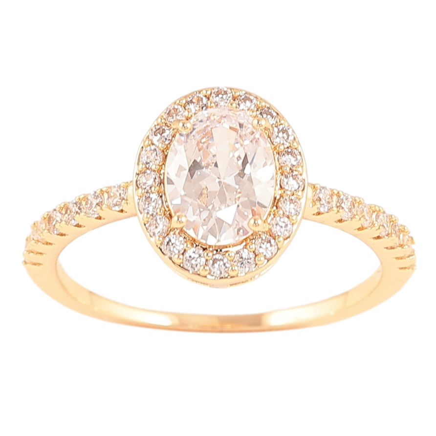 Каблучка Xuping Позолота 18K «Кришталевий блиск» фото №1