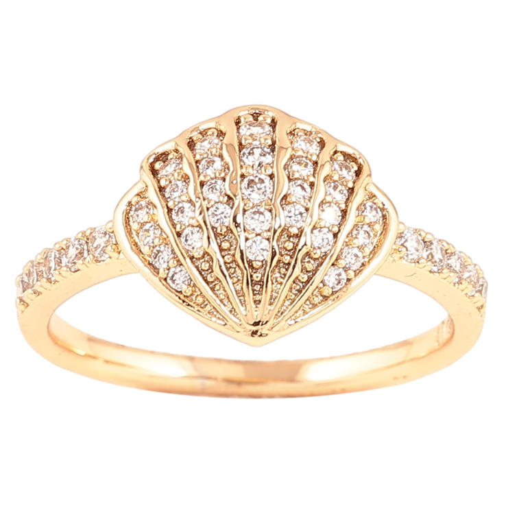 Каблучка Xuping Позолота 18K «Мушля з інкрустацією кристалами» фото №13