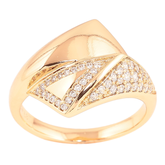 Кольцо Xuping Позолота 18K Декоративный узор с инкрустацией кристаллами фото №1