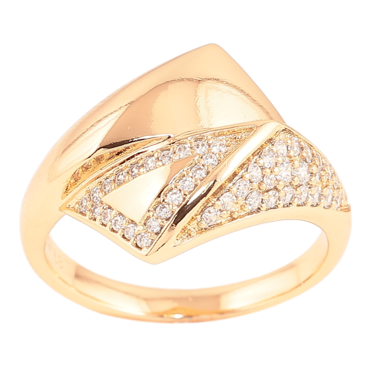 Кольцо Xuping Позолота 18K Декоративный узор с инкрустацией кристаллами фото №4 Кольцо Xuping Позолота 18K Декоративный узор с инкрустацией кристаллами фото №4