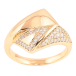 Кольцо Xuping Позолота 18K Декоративный узор с инкрустацией кристаллами фото №1