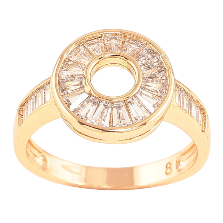 Каблучка Xuping Позолота 18K «Коло з кристалами» фото №6