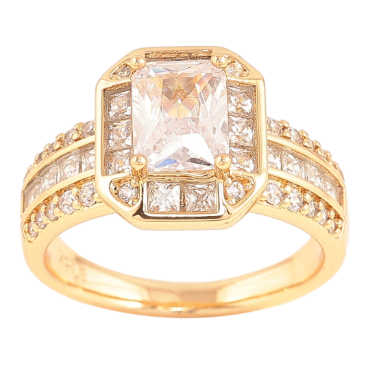 Кольцо Xuping Позолота 18K Инкрустация кристаллами фото №1