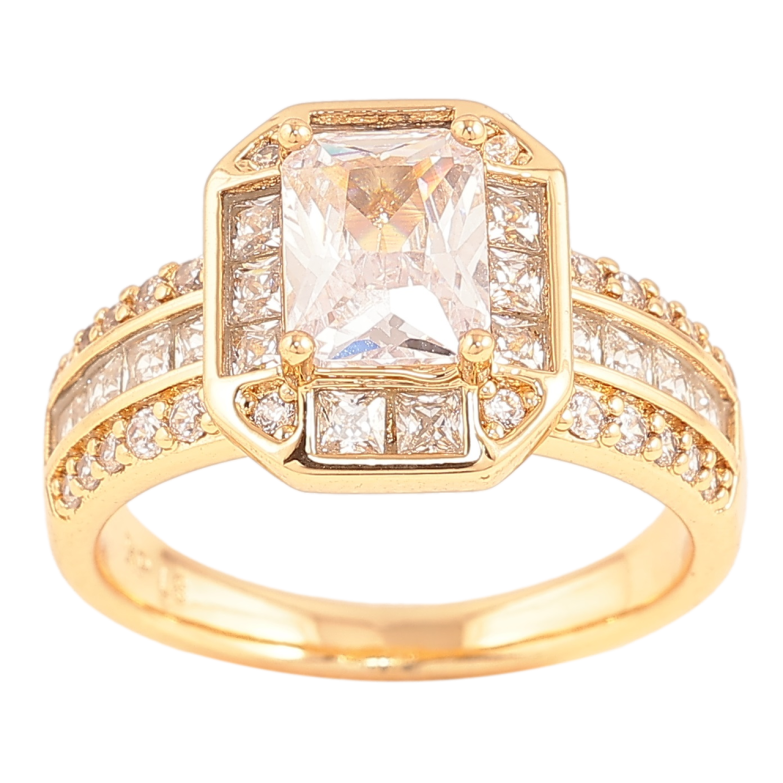 Каблучка Xuping Позолота 18K «Інкрустація кристалами» фото №2 Каблучка Xuping Позолота 18K «Інкрустація кристалами» фото №2