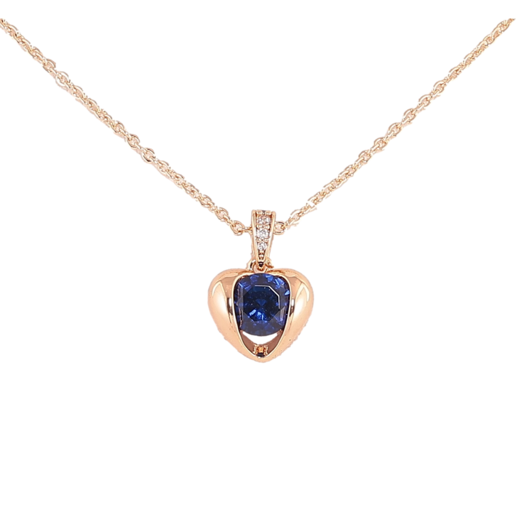 Подвеска на цепочке Xuping Позолота 18K Сердечко с синим кристаллом длинна 45,50см х 1.5мм фото №18 Подвеска на цепочке Xuping Позолота 18K Сердечко с синим кристаллом длинна 45,50см х 1.5мм фото №18