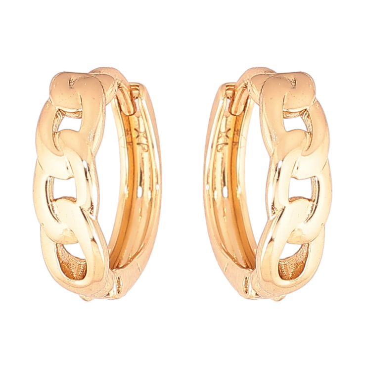 Сережки Xuping Позолота 18K колечка «Візерунок ланцюжок» фото №12