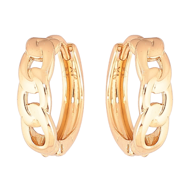 Серьги Xuping Позолота 18K колечки Узор цепочка фото №1