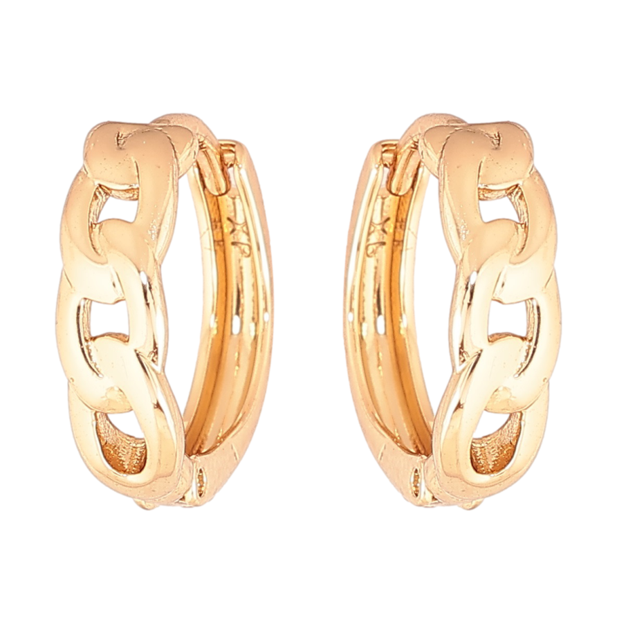 Сережки Xuping Позолота 18K колечка «Візерунок ланцюжок» фото №1