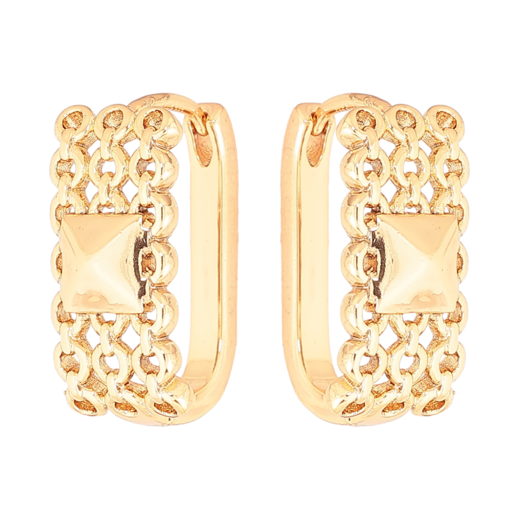 Сережки Xuping Позолота 18K колечка «Декоративний візерунок» фото №11