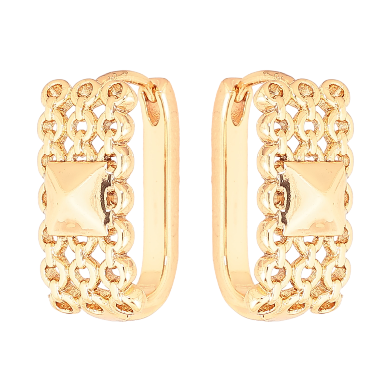 Сережки Xuping Позолота 18K колечка «Декоративний візерунок» фото №1