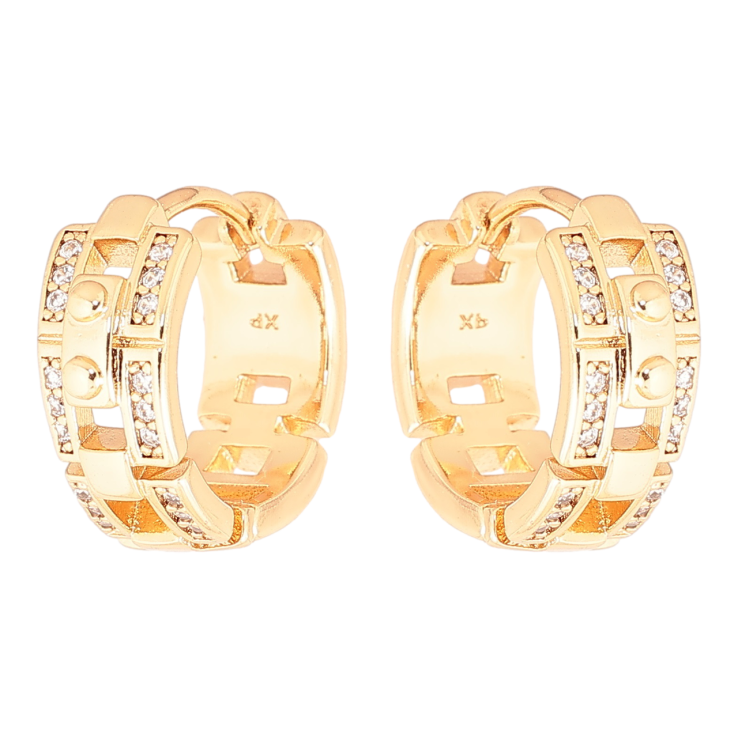 Серьги Xuping Позолота 18K колечки Узор с кристаллами фото №18 Серьги Xuping Позолота 18K колечки Узор с кристаллами фото №18