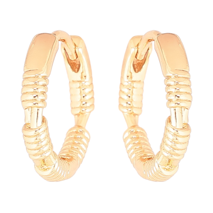 Сережки Xuping Позолота 18K колечка «Декоративний візерунок» фото №18