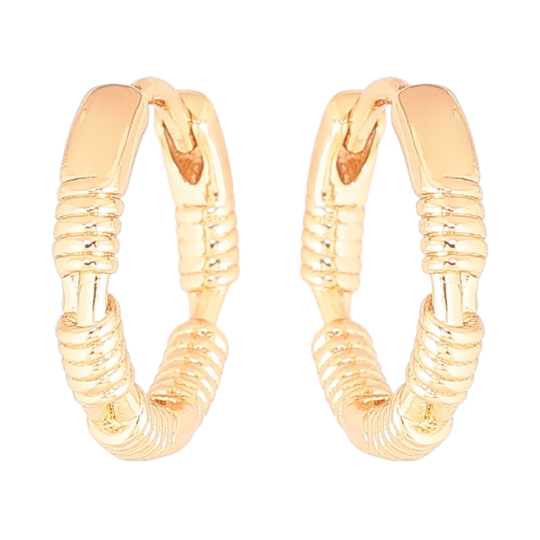 Серьги Xuping Позолота 18K колечки Декоративный узор фото №1