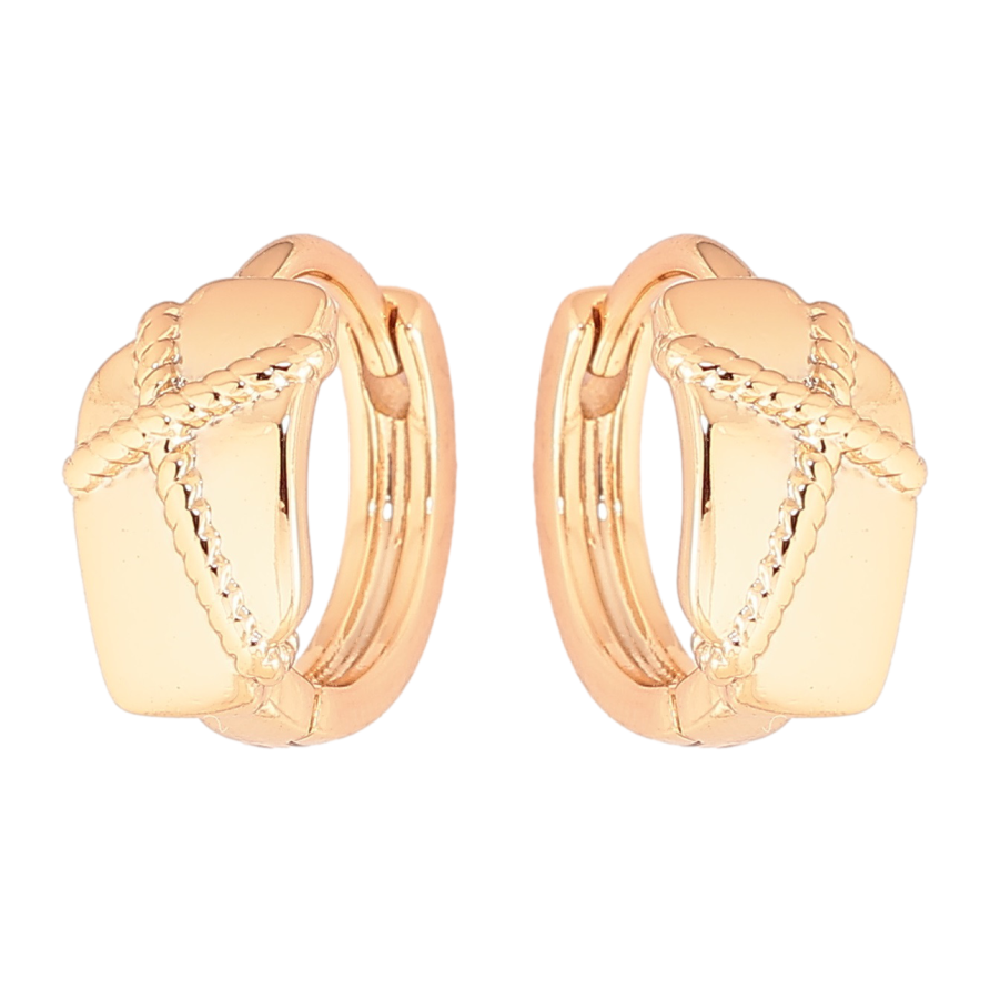 Серьги Xuping Позолота 18K колечки Декоративный узор фото №1