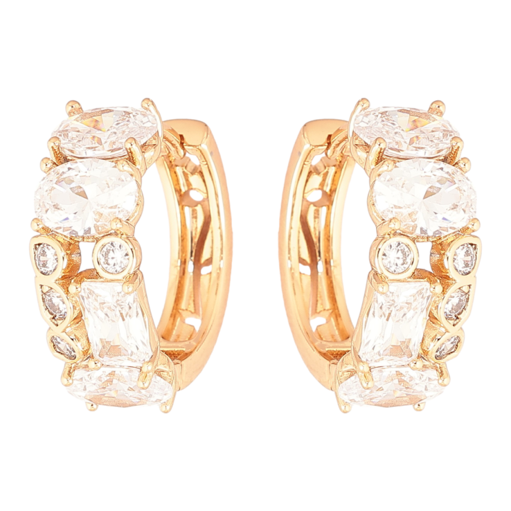 Сережки Xuping Позолота 18K колечка «Інкрустація кристалами» фото №22