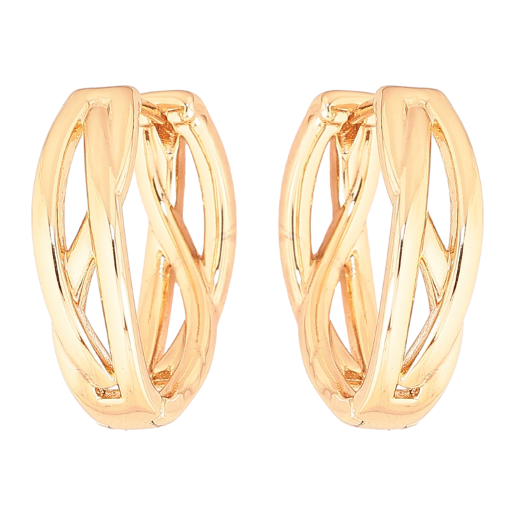 Серьги Xuping Позолота 18K колечки Декоративный узор фото №8