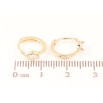 Сережки Xuping Позолота 18K колечка «Вставка кристал» візерунок на один бік фото №2