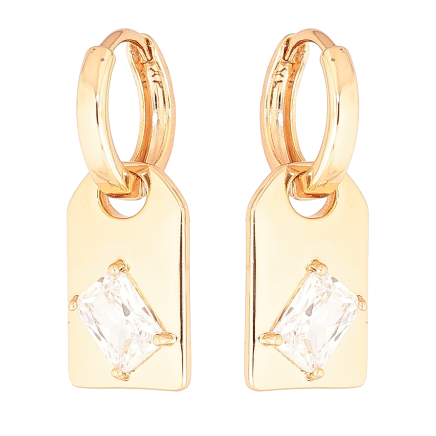 Серьги Xuping Позолота 18K подвески на колечках Кристальные вставки 2 в 1 фото №1 Серьги Xuping Позолота 18K подвески на колечках Кристальные вставки 2 в 1 фото №1