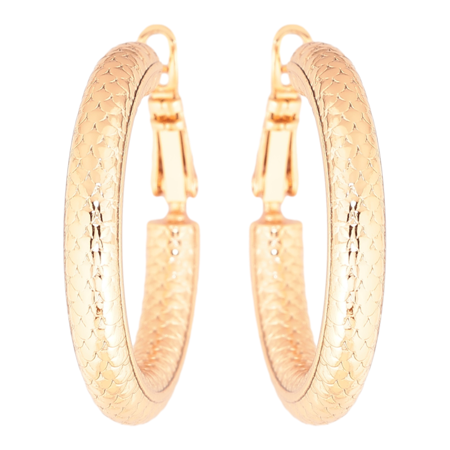 Сережки Xuping Позолота 18K кільця (конго) «Декоративний візерунок» ø 3см фото №1 Сережки Xuping Позолота 18K кільця (конго) «Декоративний візерунок» ø 3см фото №1