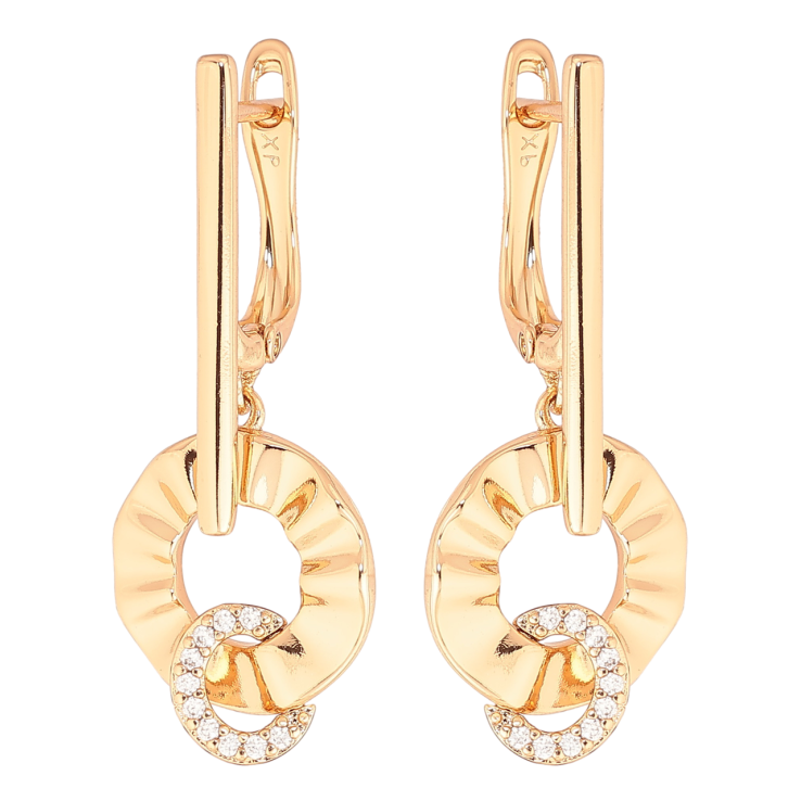 Серьги Xuping Позолота 18K английский замок Круглые подвески фото №25