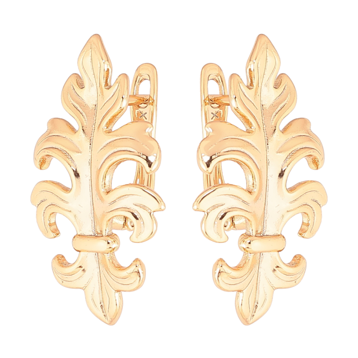 Серьги Xuping Позолота 18K английский замок Вензеля фото №8 Серьги Xuping Позолота 18K английский замок Вензеля фото №8