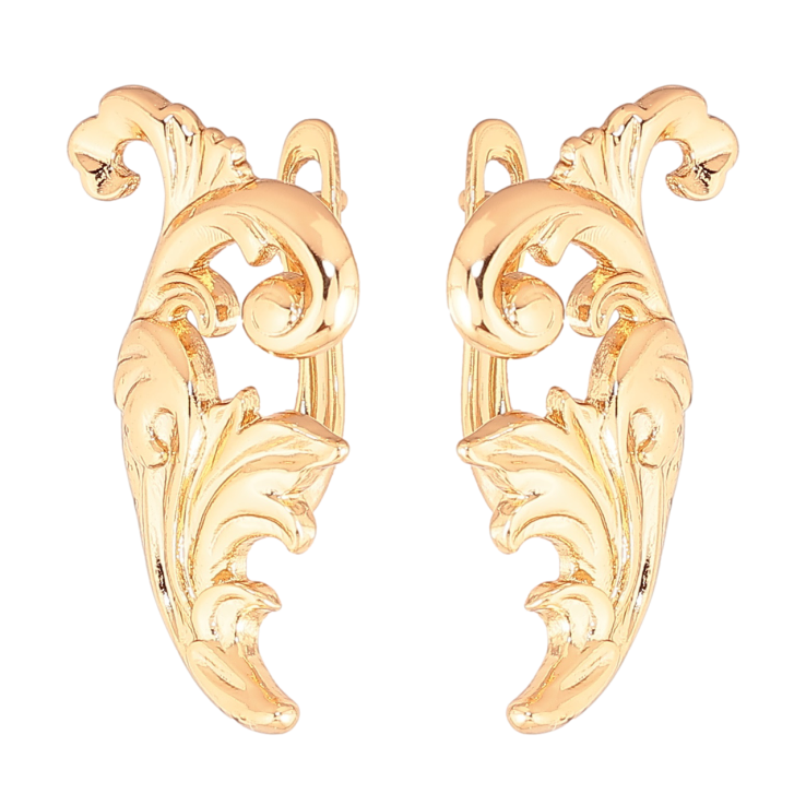 Серьги Xuping Позолота 18K английский замок Вензеля фото №6