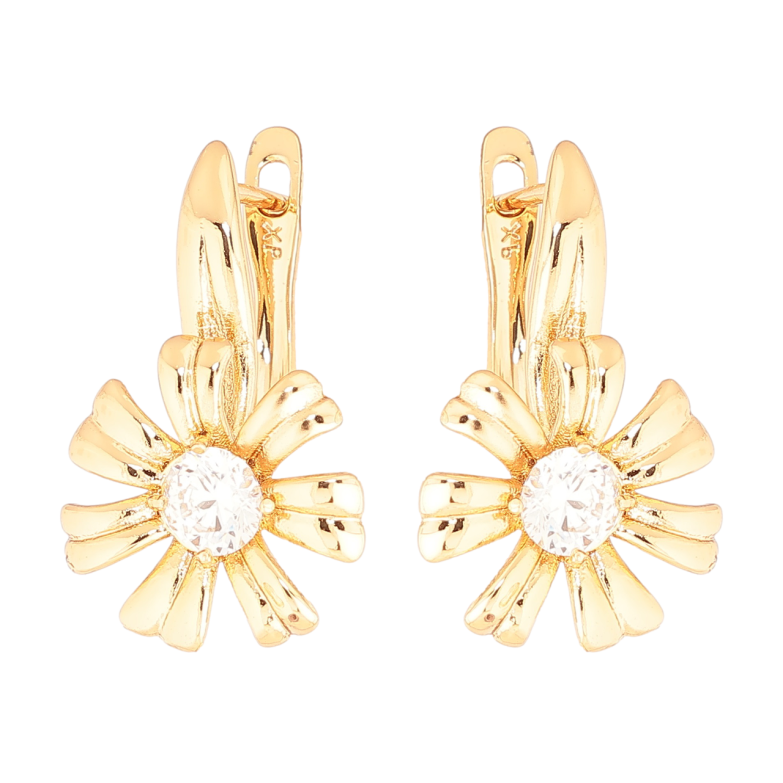 Серьги Xuping Позолота 18K английский замок Цветочки фото №1