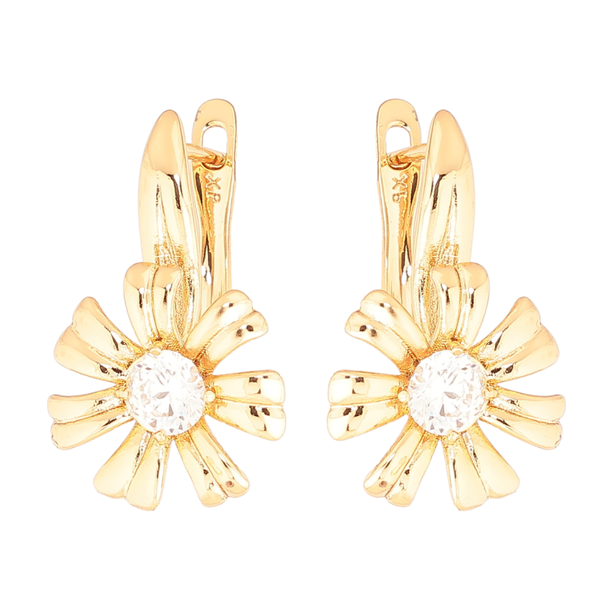 Серьги Xuping Позолота 18K английский замок Цветочки фото №1