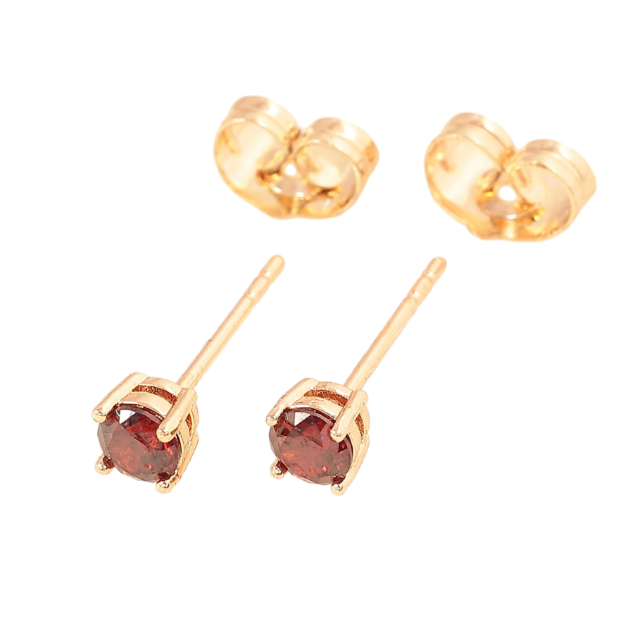 Серьги Xuping M&L Цвет 18K пусеты Красные кристаллы в 4-х крапановой оправе ø 4мм фото №1 Серьги Xuping M&L Цвет 18K пусеты Красные кристаллы в 4-х крапановой оправе ø 4мм фото №1