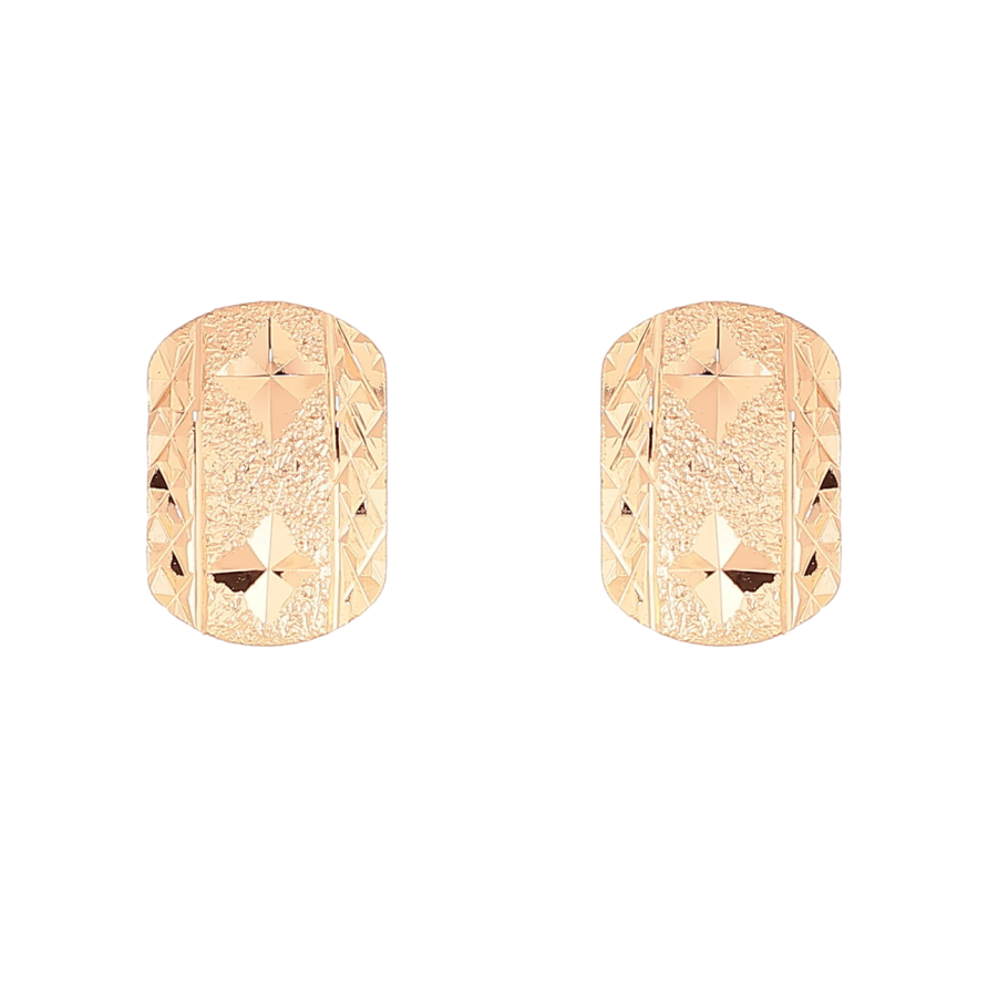 Сережки Xuping M&L Колір 18K пусети «Декоративний візерунок насічками» фото №1 Сережки Xuping M&L Колір 18K пусети «Декоративний візерунок насічками» фото №1