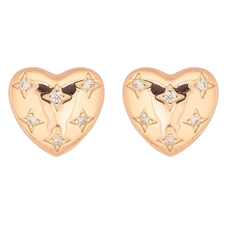 Сережки Xuping M&L Колір 18K пусети «Сердечка з кристалами» фото №1 Сережки Xuping M&L Колір 18K пусети «Сердечка з кристалами» фото №1