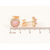 Серьги Xuping M&L Цвет 18K пусеты Розовые кристаллы в обрамлении фото №2 Серьги Xuping M&L Цвет 18K пусеты Розовые кристаллы в обрамлении фото №2