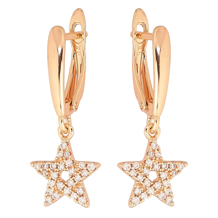 Серьги Xuping M&L Цвет 18K английский замок Звезды с инкрустацией кристаллами фото №24