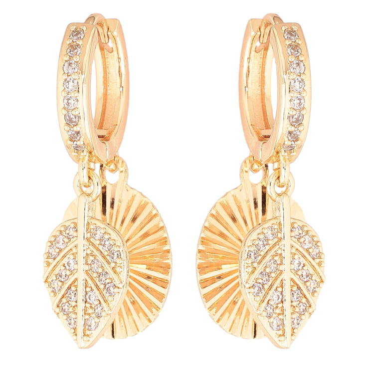 Серьги Xuping M&L Цвет 18K подвески на колечках Кристальные листики с декоративными овалами фото №17 Серьги Xuping M&L Цвет 18K подвески на колечках Кристальные листики с декоративными овалами фото №17