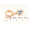 Серьги Xuping M&L Цвет 18K подвески на колечках Черепашки с синими кристаллами фото №2