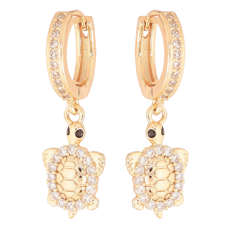 Серьги Xuping M&L Цвет 18K подвески на колечках Черепашки фото №2