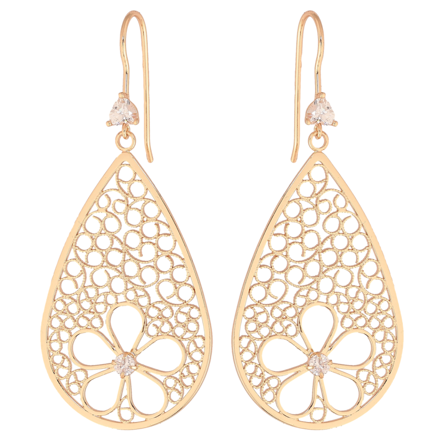 Серьги Xuping M&L Цвет 18K французский замок Ажурные подвески с цветочками фото №1 Серьги Xuping M&L Цвет 18K французский замок Ажурные подвески с цветочками фото №1